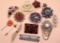 Rhinestone Costume Brooches and Hat Pins