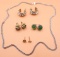 Four Pairs of Earrings and One Chain 925