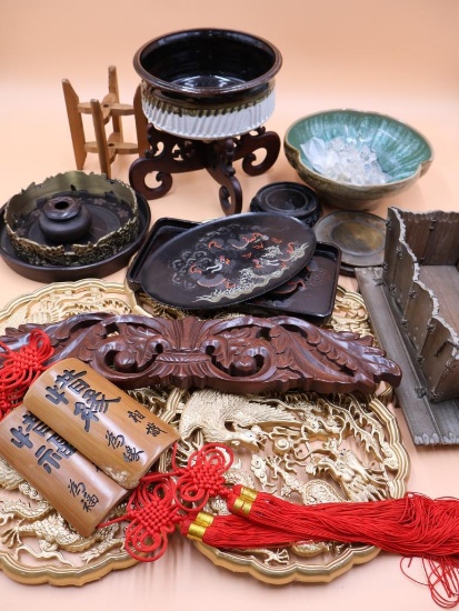 Collection of Planters, Serving Trays, and Accent Pieces