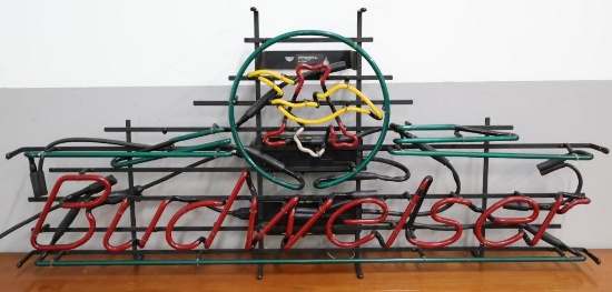 Large Neon Budweiser Sign