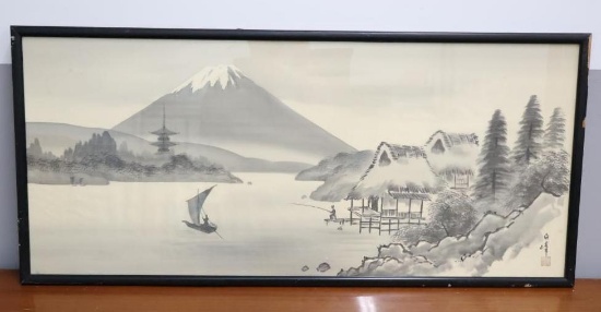 Vintage Framed Silk Artwork