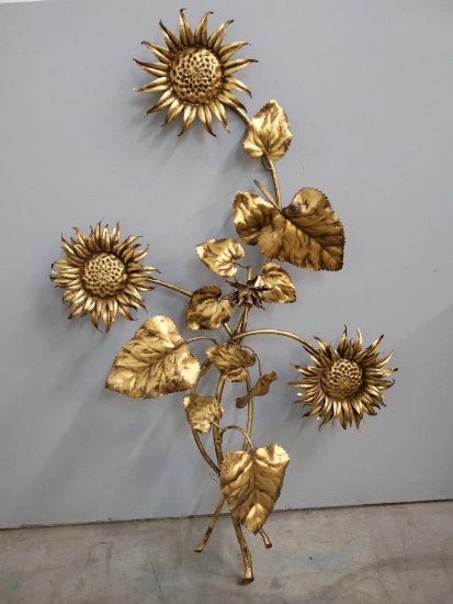 Vintage Metal Sunflower Wall Art