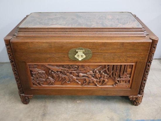 Vintage George Zee & Company Carved Chest
