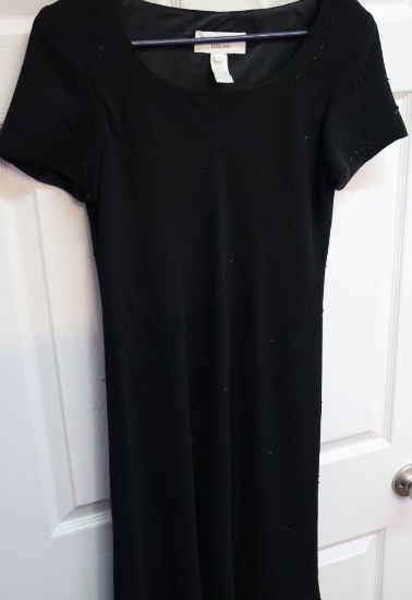 Jones New York Black Embroidered Dress