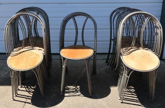 24 Vintage Metal Bistro Chairs