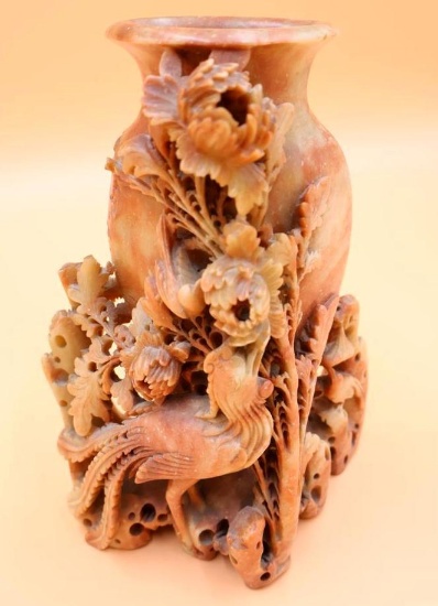 Hand Carved Soapstone Vase