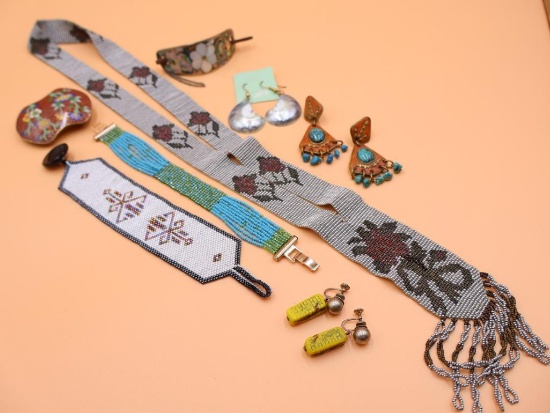 Handmade Beaded Bracelets and Costume Earrings