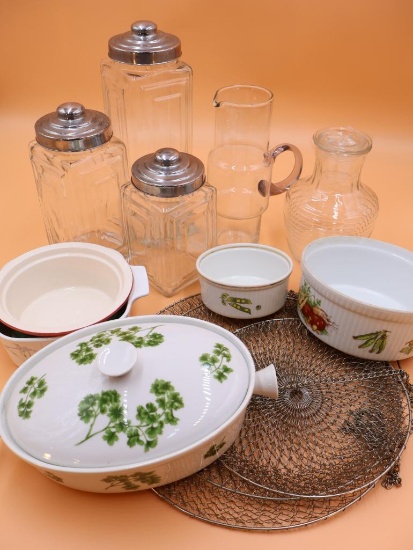 Garden Themed Ceramic Baking Dishes and More