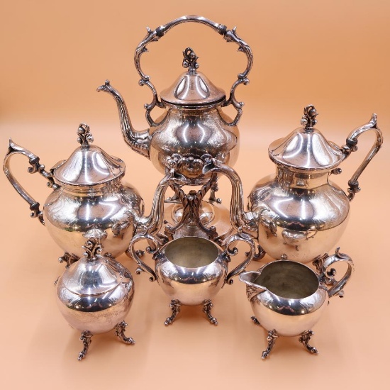 Victorian Figural Silver Plate Tea Set