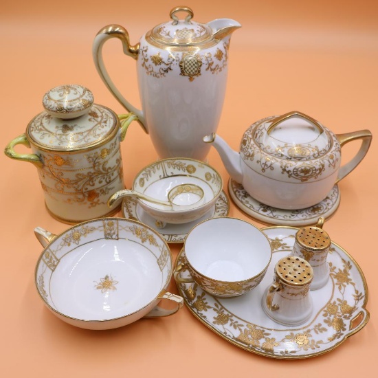Hand Painted Nippon Antique Ceramic Tea Set and More