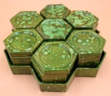 Vintage Mid Century Modern Appetizer Ceramic Set