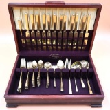 Vintage Gold-Tone Flatware Set with Original Box