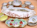 Antique Hand Painted Porcelain Servingware