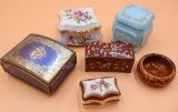 Vintage Trinket Boxes Including Limoges