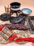 Collection of Planters, Serving Trays, and Accent Pieces