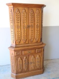 Vintage Broyhill Two Piece Corner Cabinet