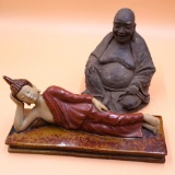 Two Chinese Buddha Statues