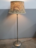 Vintage Metal Floor Lamp with Glass Inner Shade