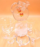 Vintage MCM Pitcher and Assorted Serving Dishes and Glassware