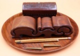 Wood Jewelry Puzzle Box, Engraved Box, Tray and Art Brush