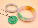 Jade Bangles and Pendant