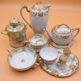 Hand Painted Nippon Antique Ceramic Tea Set and More