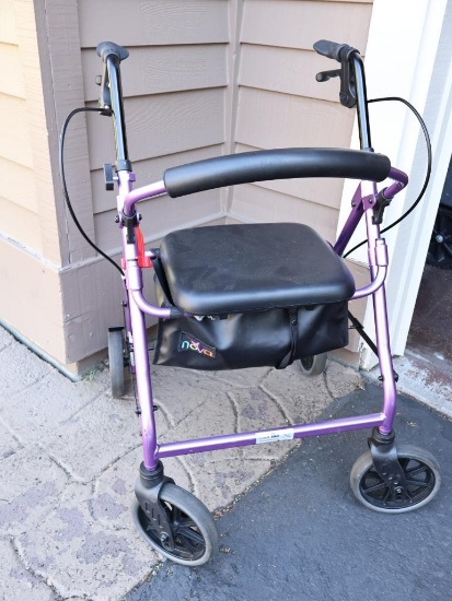 Purple Nova Four Wheel Walker