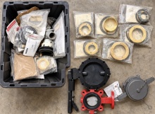 Large Assortment of Industrial Butterfly Valves, Waterous Parts, Seals & Repair Kits – 1 Bin