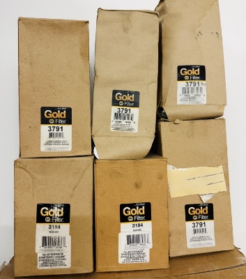 Lot of 6 NAPA Gold Fuel Filters & Water Separators – 3791 & 3184 – NOS