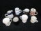Box lot - 9 pc. Porcelain cups, Noritake pitcher
