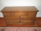 Broyhill 7 drawer hickory dresser w/mirror, spoon carved; 60