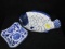 2 pc. lot - Ceramic Fish style platter &