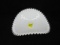 Milk glass footed fruit bowl 12.5