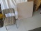 Square card table & 8 chairs w/ padded seats & backs.