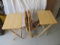 5-pc Wood folding table & stand set