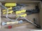 Box lot - Hand rivet gun; Tin snips; Spd. Wrench; Sheet rock saw; Reamer; Ballpine hammer