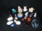 Qty 20 pc. lot - Glass & porcelain figurines including: Fenton Fish, Birds, Cats, and other misc.