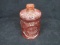 Imperial amethyst cut glass covered jar; 8.5