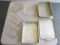 Alum. Cake pans; Pyrex glass bread pans; Pyrex glass pie plates