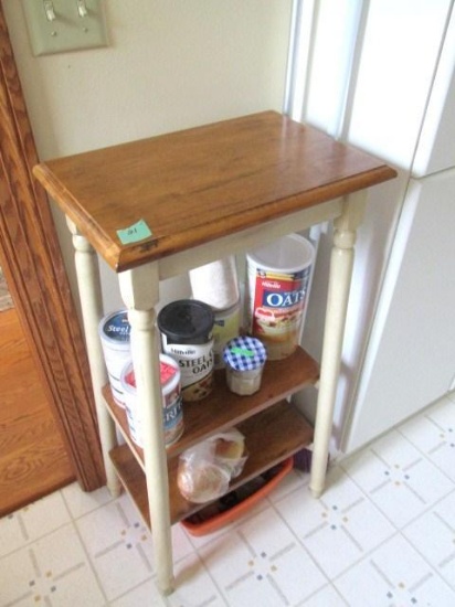 Maple 3-tier table - 18"W x 37"H x 12"D