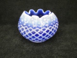 Westmoreland blue opalescent fluted bowl - 7