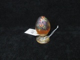 Fenton hand painted glass egg. Signed - C. Moday, #1137/1500, 3.75