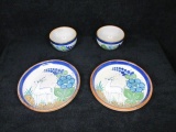 D'CaSa Mexico pottery bowls & plates w/deer motif