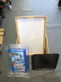 Box lot - 4) Various size Serving trays.