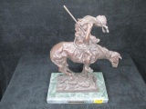 Bronze w/marble base Figural - 
