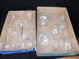 2 box lot: Stemware wine glasses of var. sizes.