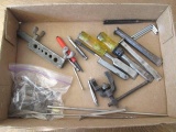 Box lot - Wood & cold chisels, Flaring Tool, Allen wrenches, Punches, misc.