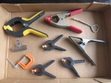 Box lot - misc. Hand clamps