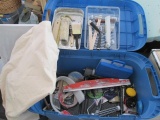Tote of Painting tools & supplies