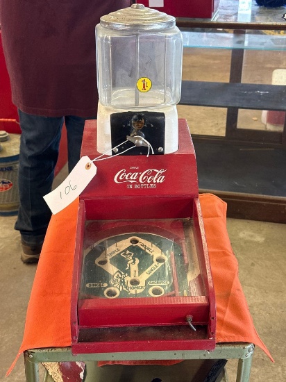 coca-Cola gumball machine/combo pinball machine